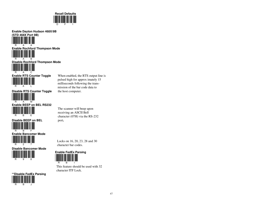 Metrologic Instruments MS951 manual Locks on 16, 20, 23, 28 and 30 character bar codes 