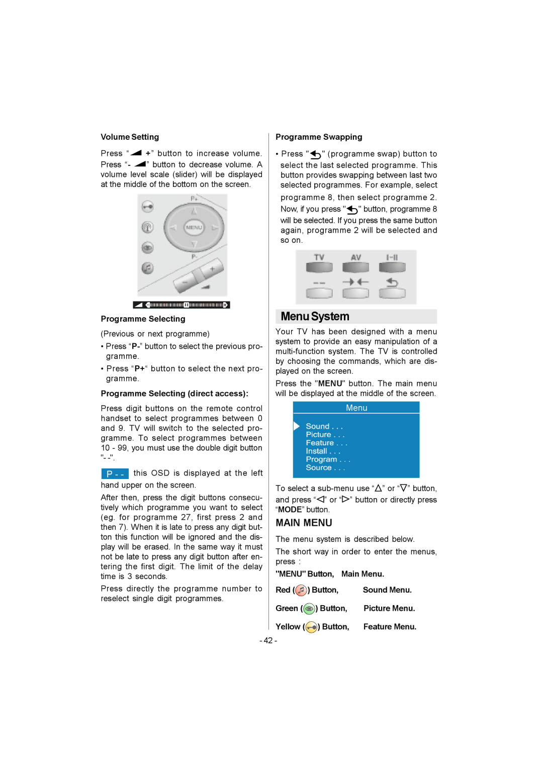 Metz 20 TK 51 operating instructions MenuSystem 