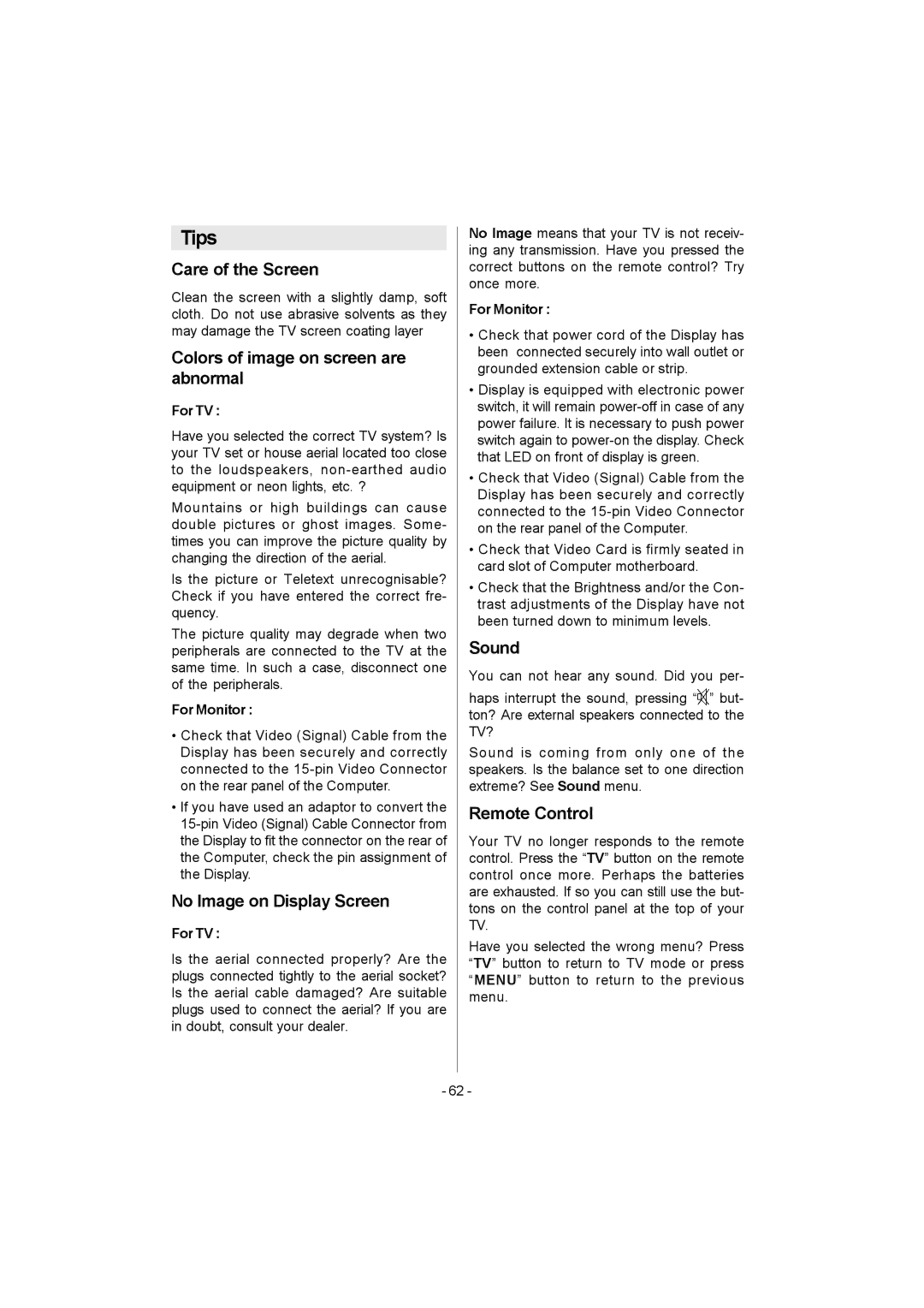 Metz 20 TK 51 operating instructions Tips 