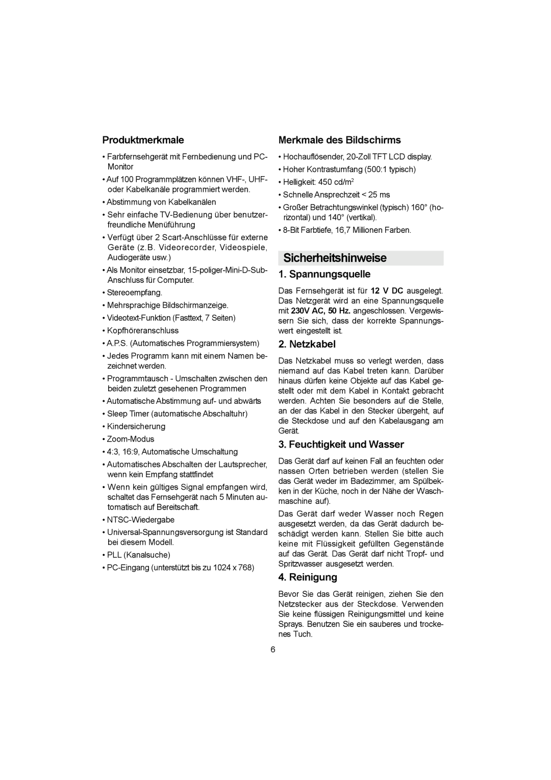 Metz 20 TK 51 operating instructions Sicherheitshinweise 