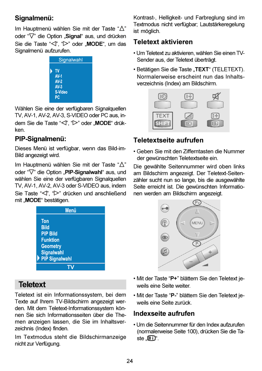 Metz 20 TM 52 operating instructions Teletext 