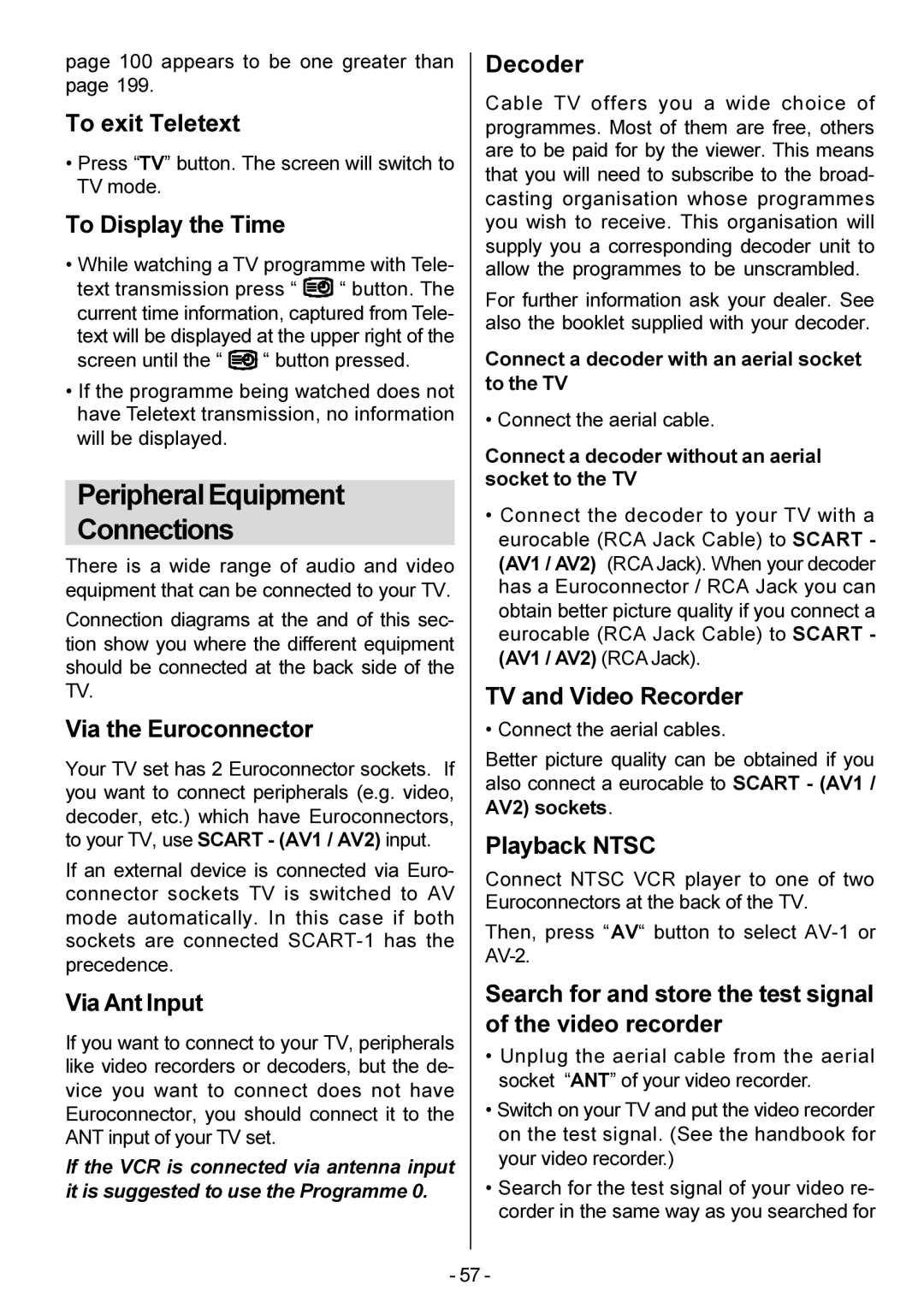 Metz 20 TM 52 operating instructions PeripheralEquipment Connections 