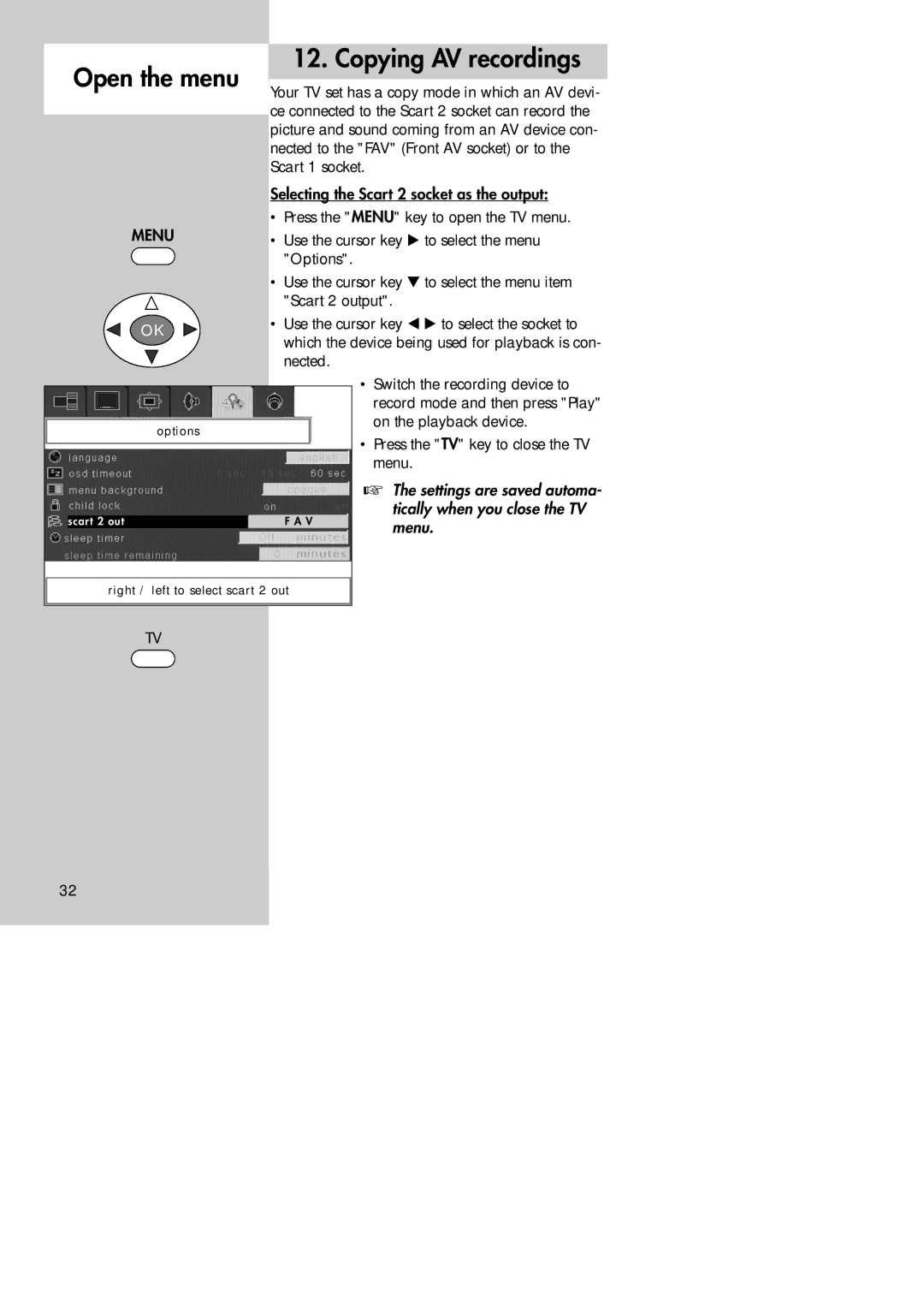 Metz 30 TL 55, 30 LCD-TV PIP manual Copying AV recordings, Nected Switch the recording device to, On the playback device 