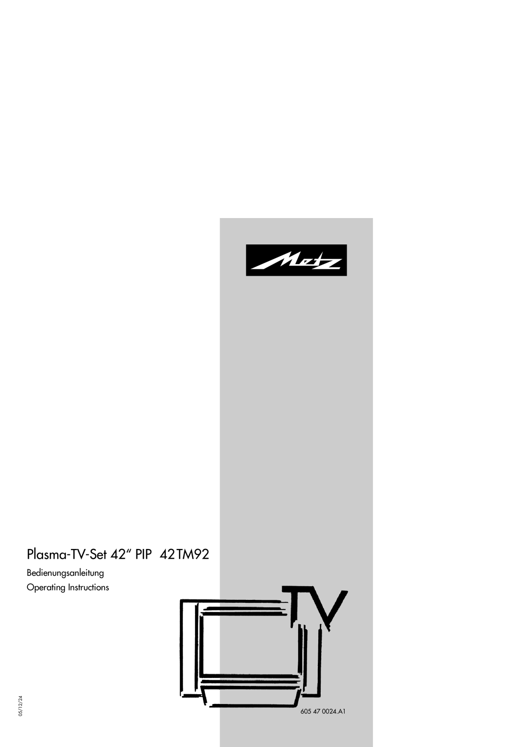 Metz 42TM92 operating instructions Bedienungsanleitung Operating Instructions 