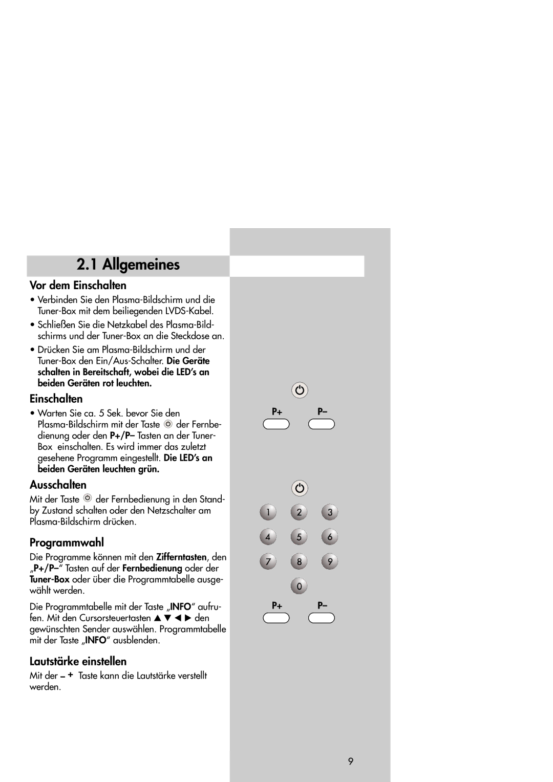 Metz 42TM92 operating instructions Allgemeines 