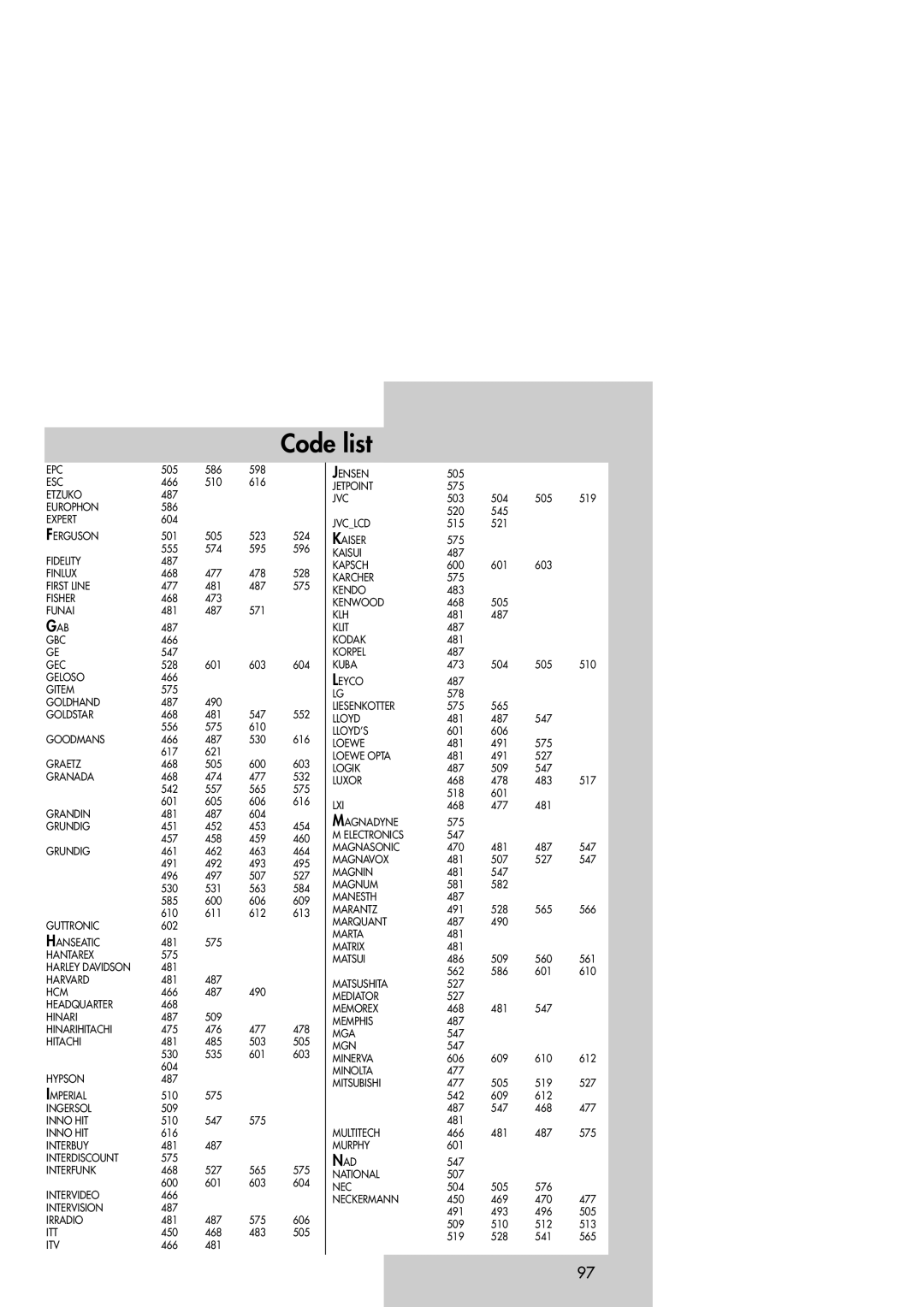 Metz 42TM92 operating instructions Epc 