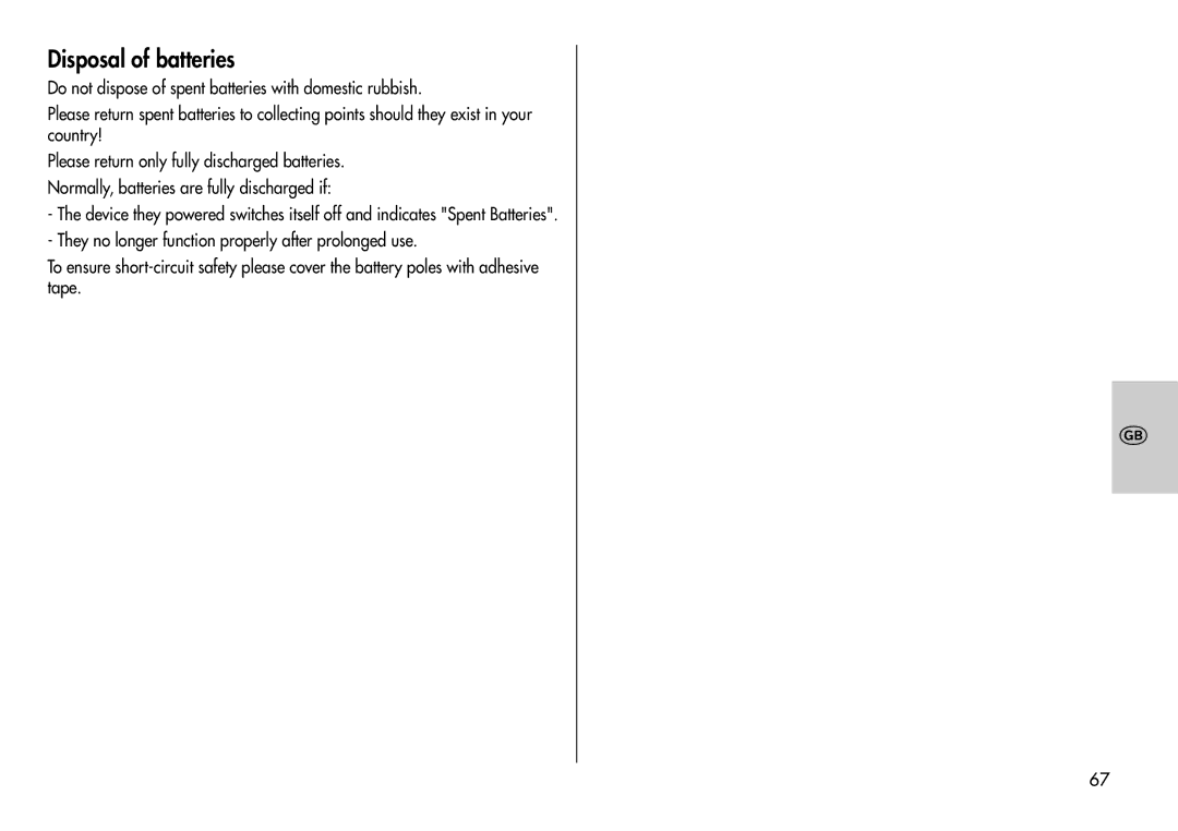 Metz 44 AF-3M instruction manual Disposal of batteries 