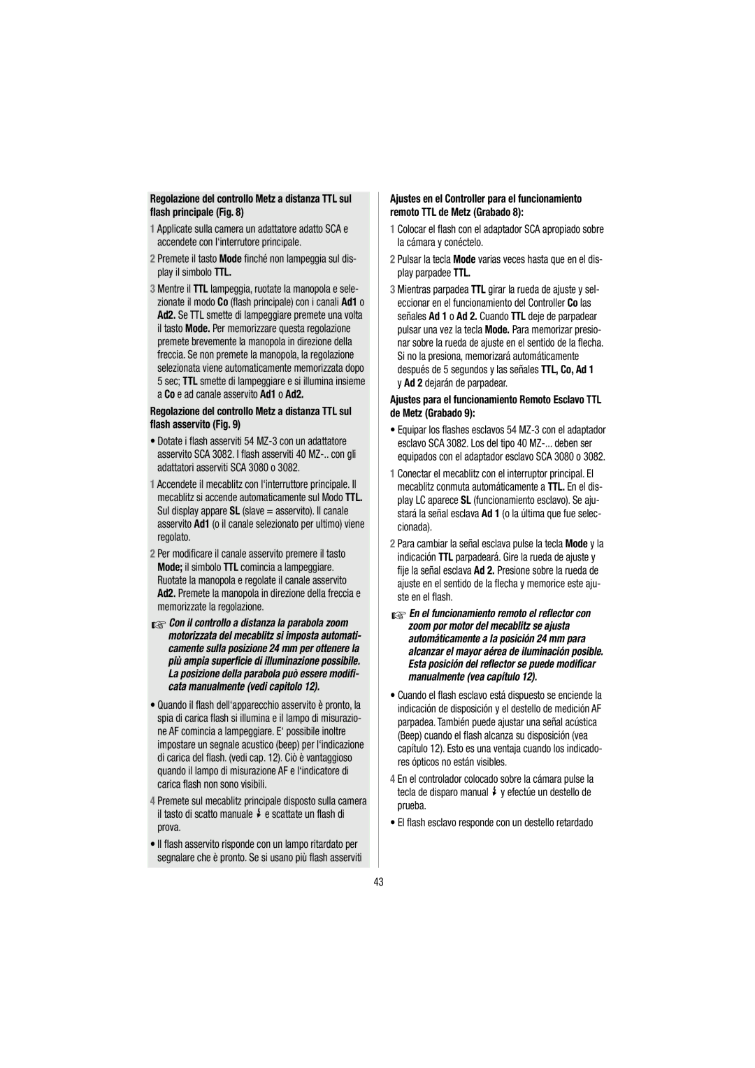 Metz 54 MZ-3 operating instructions 