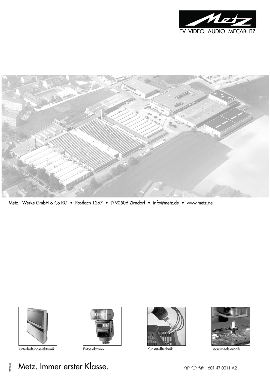 Metz 55TH35 - VT, 55TH34 VT operating instructions Metz. Immer erster Klasse 