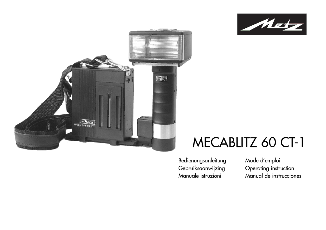 Metz instruction manual Mecablitz 60 CT-1, Manual de instrucciones 