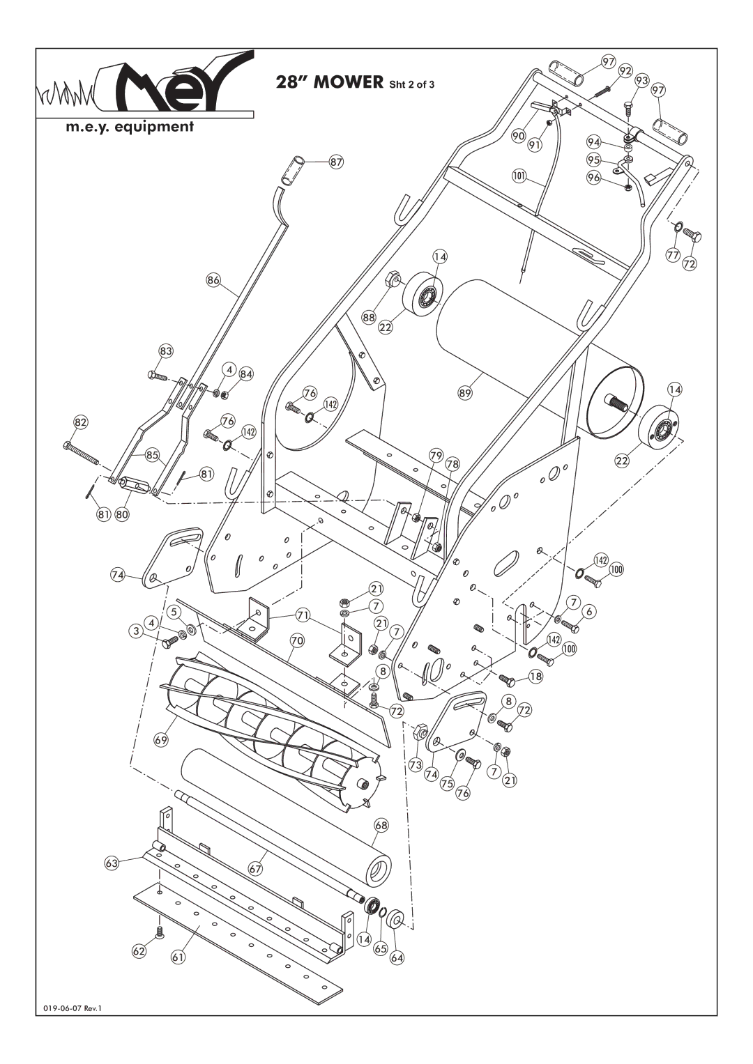 M.E.Y. Equipment 991101 manual Mower Sht 2 