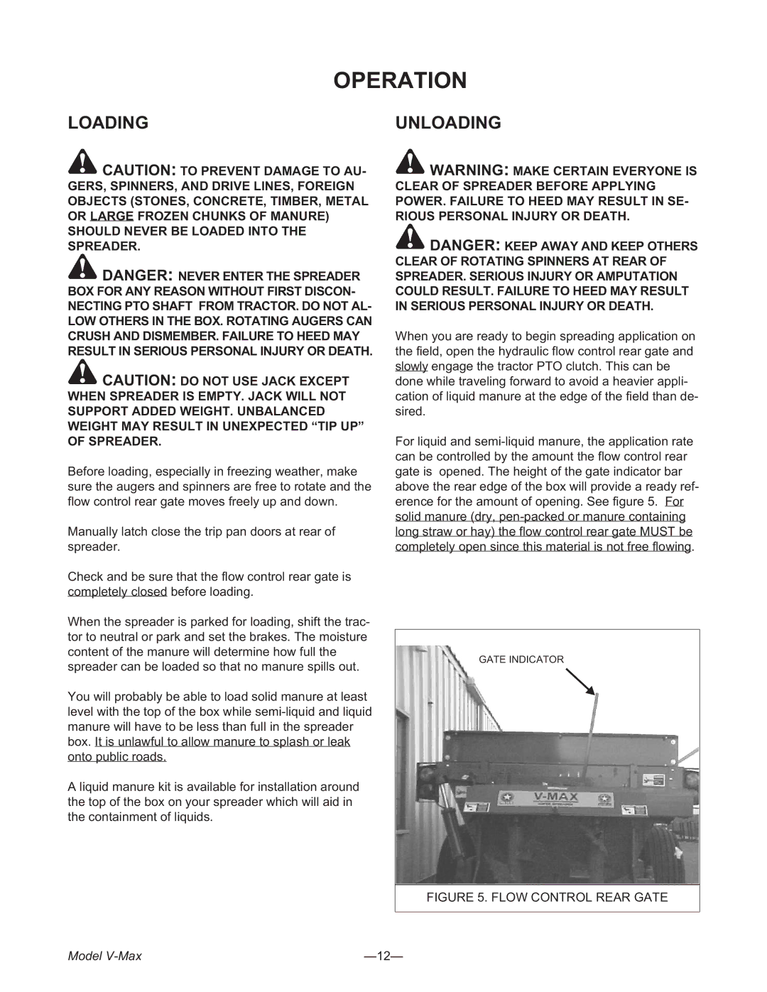 Meyer 3954, 2636, 3245 manual Operation, Loading, Unloading 