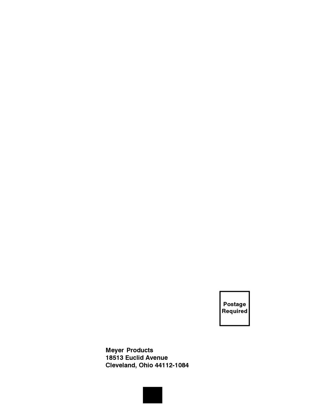 Meyer 62517, 62505, 62209, 62504 instruction manual Meyer Products Euclid Avenue Cleveland, Ohio 