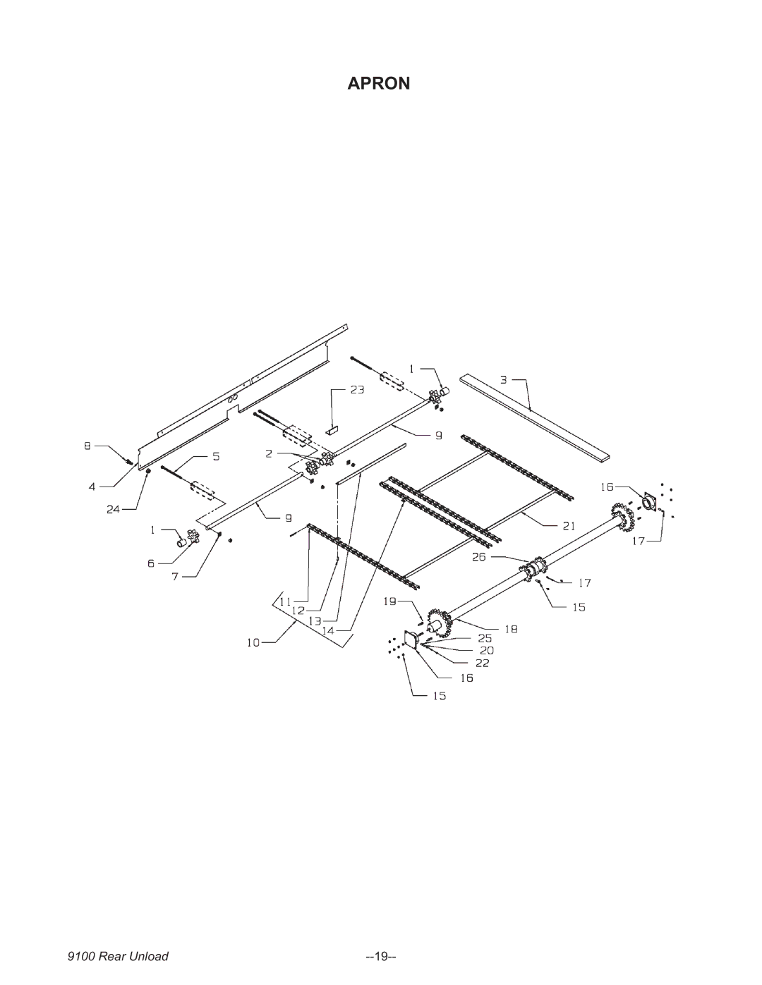 Meyer 9136T, 9130T, 9128, 9126, 9124, 9122, Boss" Rear Unload Forage Box Truck and Trailer manual Apron 