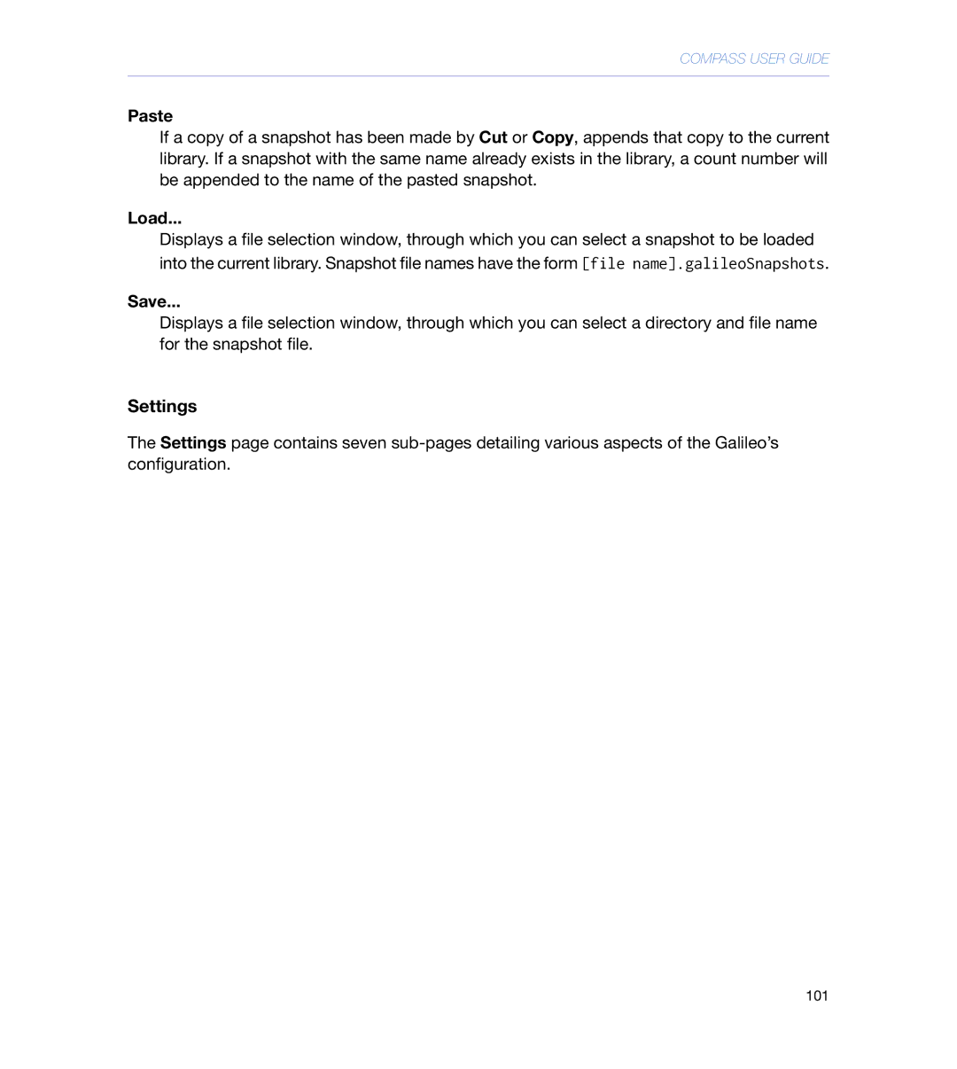 Meyer Sound galileo 616 operating instructions Paste, Load 