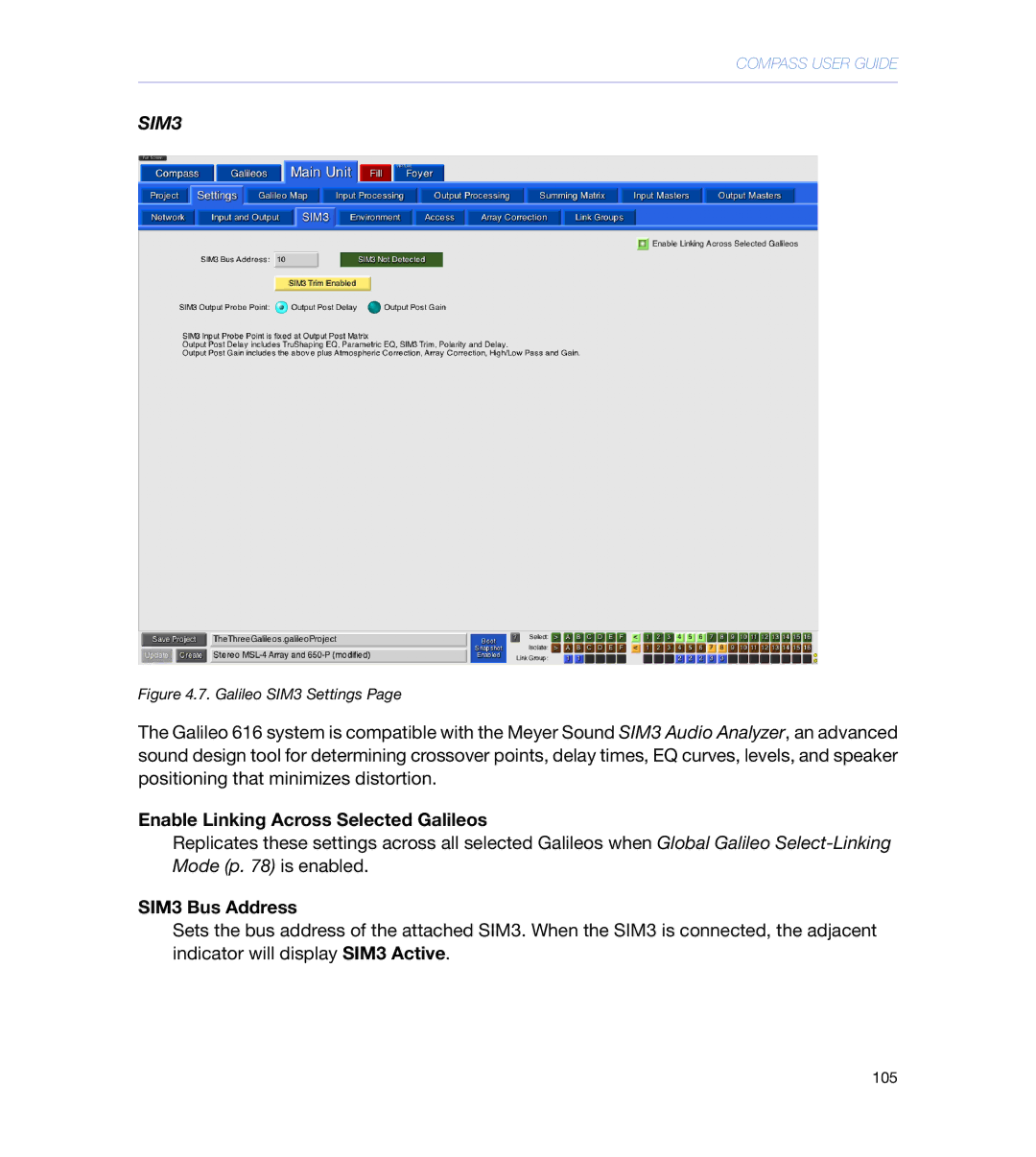 Meyer Sound galileo 616 operating instructions SIM3 Bus Address 