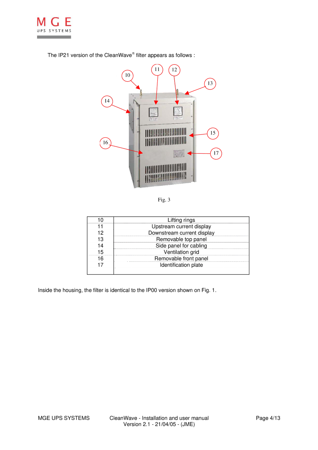 MGE UPS Systems 12280 kVA user manual 4/13 