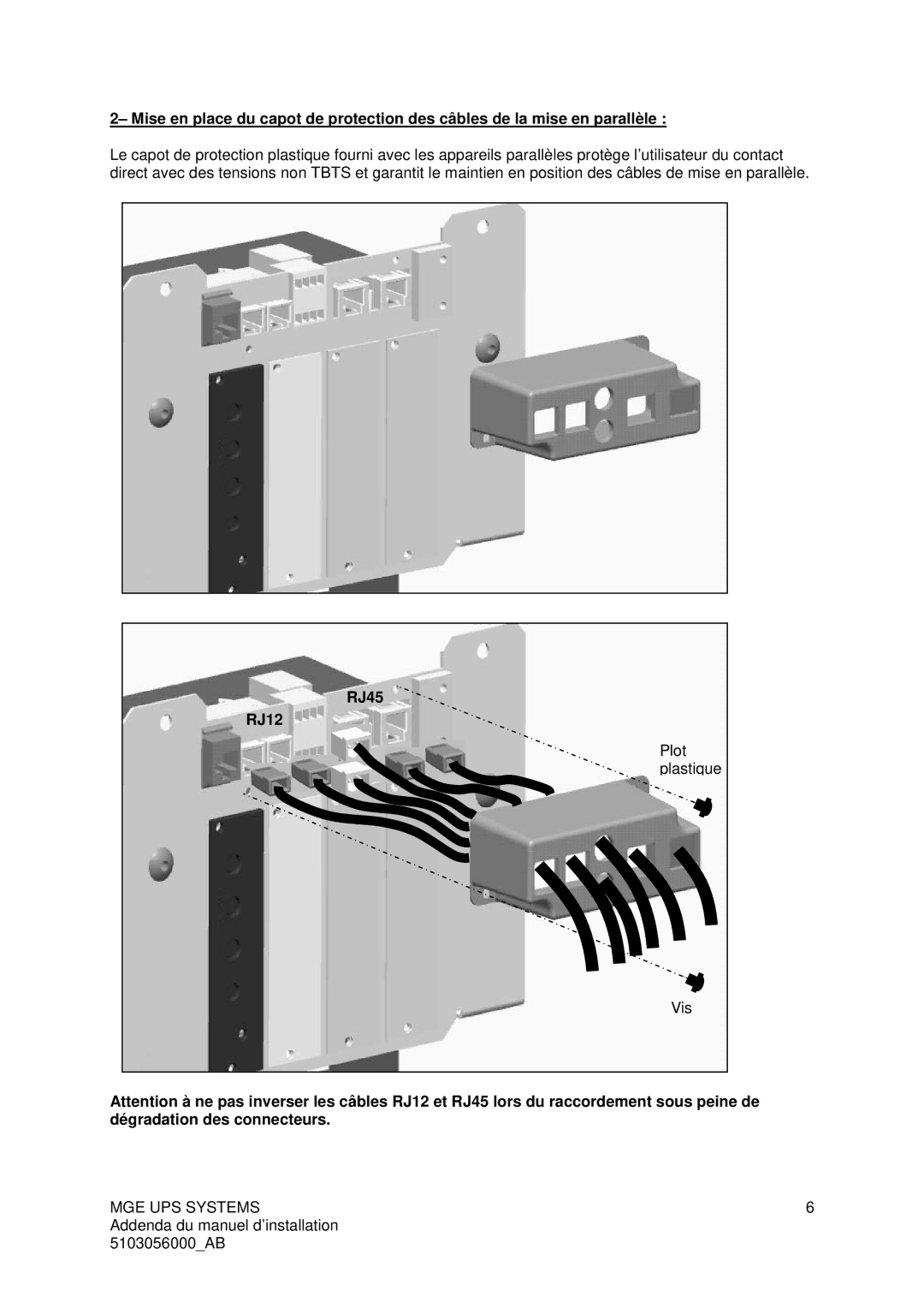 MGE UPS Systems 3000 user manual Plot 