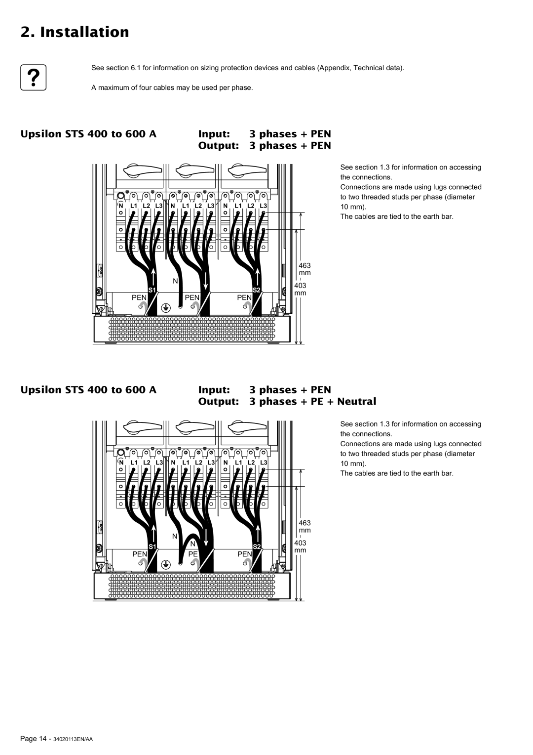 MGE UPS Systems 30A user manual L1 L2 L3 