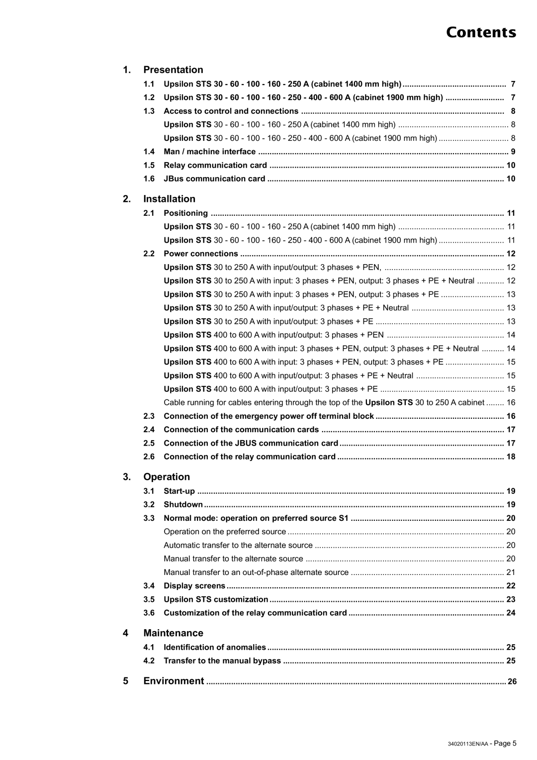 MGE UPS Systems 30A user manual Contents 