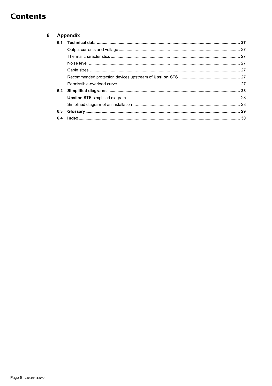 MGE UPS Systems 30A user manual Appendix 