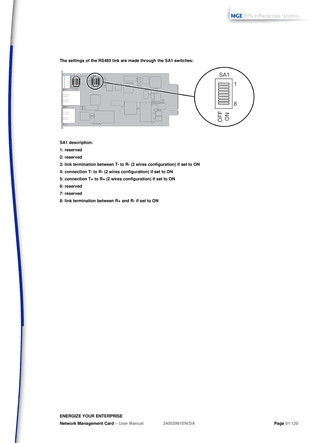 MGE UPS Systems 66102, 66103 user manual 81/120 