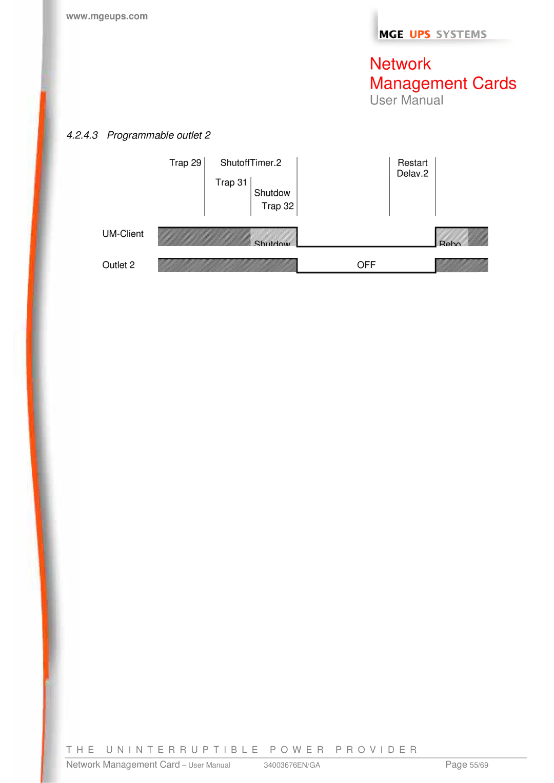 MGE UPS Systems 66846, 66244, 66074 user manual 55/69 