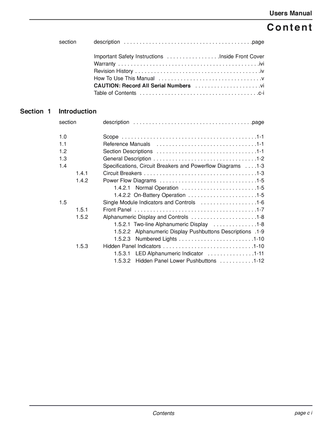 MGE UPS Systems EPS 7000 user manual N t e n t 