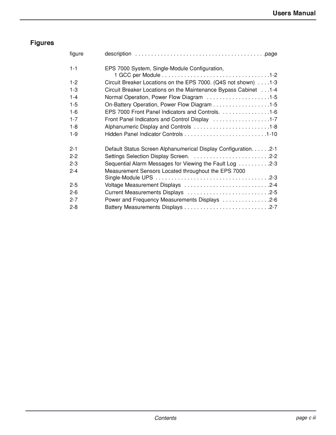 MGE UPS Systems EPS 7000 user manual Figures 