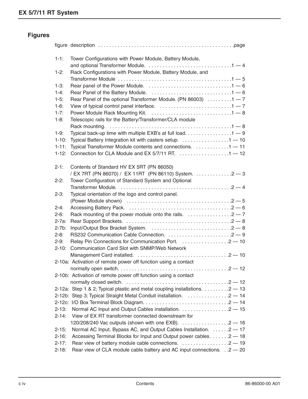 MGE UPS Systems EX 7RT, EX 11RT, EX 5RT user manual Figures 