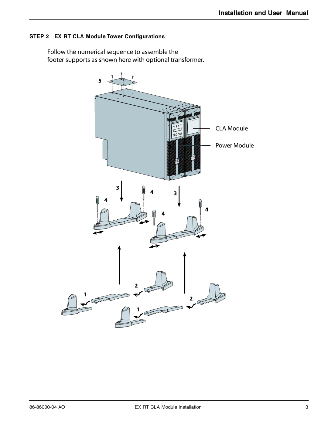 MGE UPS Systems EX RT CLA user manual CLA Module Power Module 