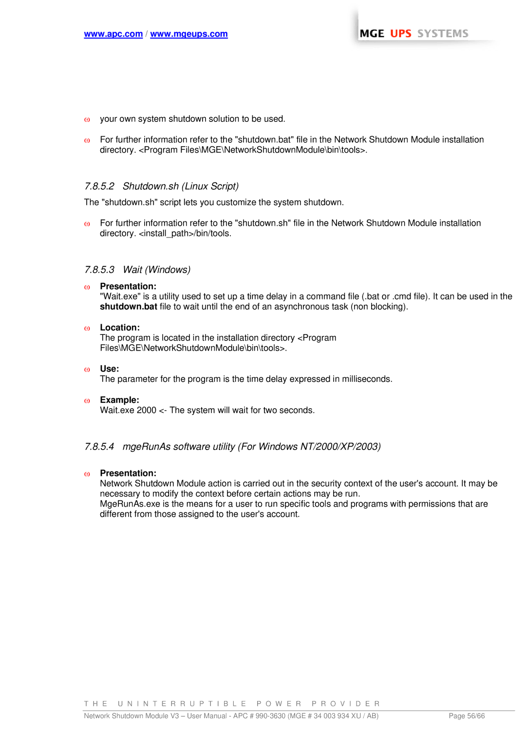 MGE UPS Systems Network Shutdown Module V3 user manual Presentation, Location, Use 