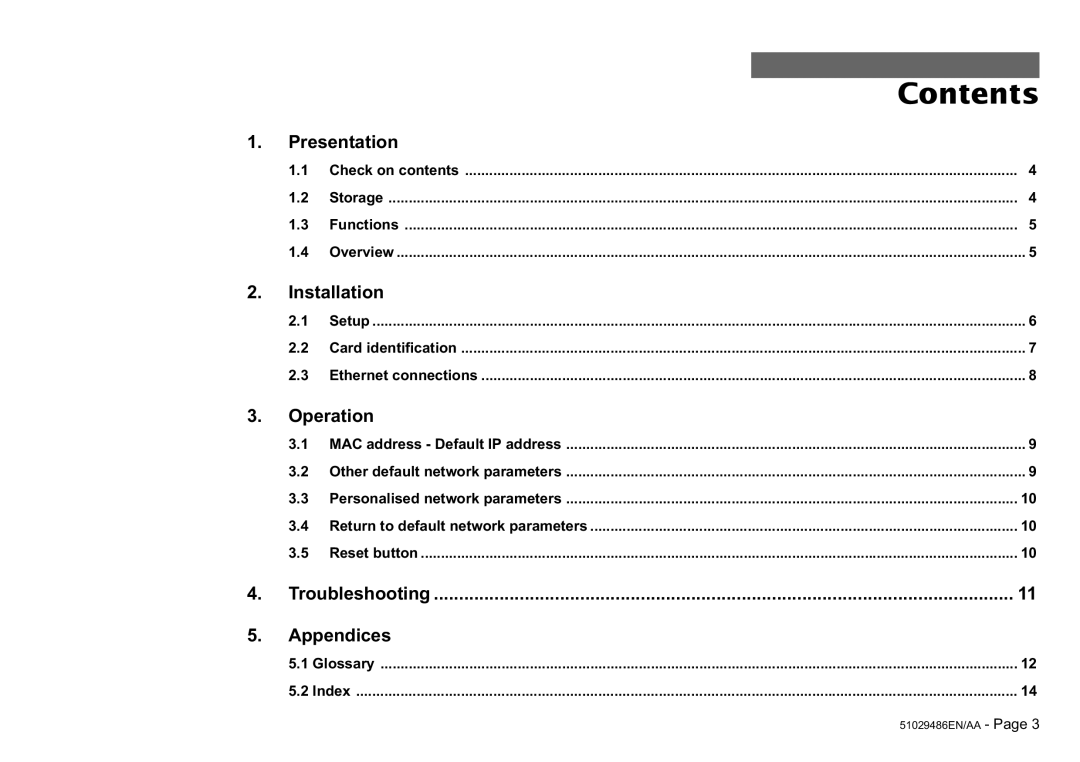 MGE UPS Systems SNMP 10BT user manual Contents 