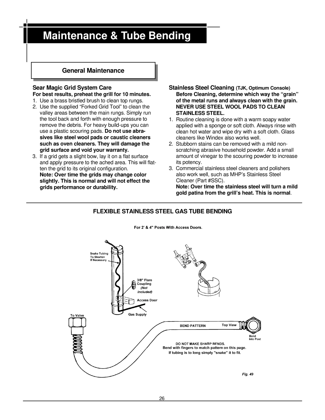 MHP JNR, WNK Maintenance & Tube Bending, Sear Magic Grid System Care, Stainless Steel Cleaning TJK, Optimum Console 