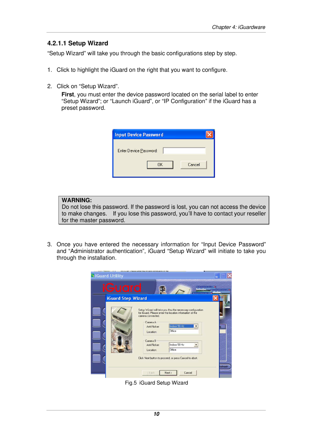 Micon IP-220E manual IGuard Setup Wizard 