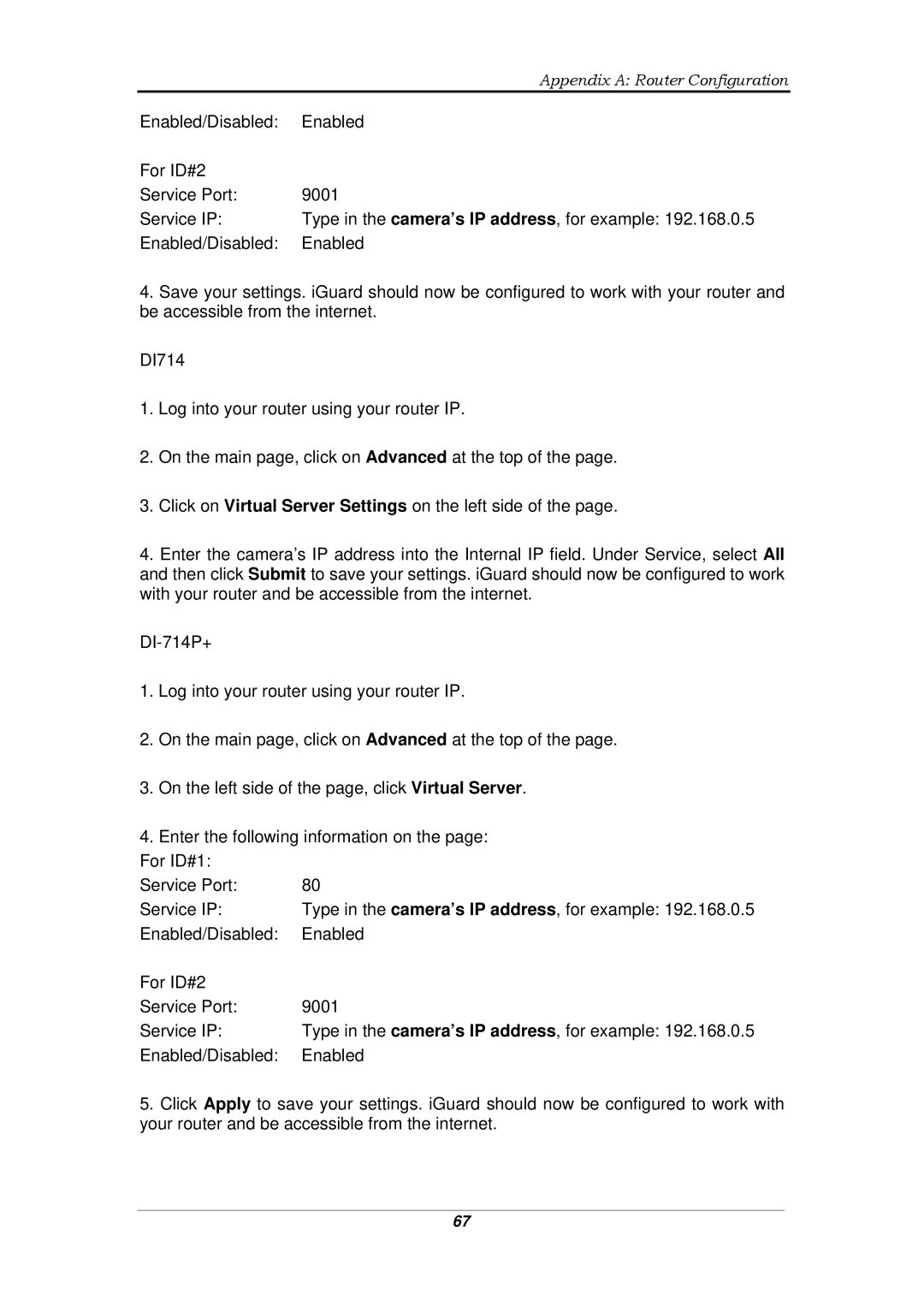 Micon IP-220E manual Appendix a Router Configuration 