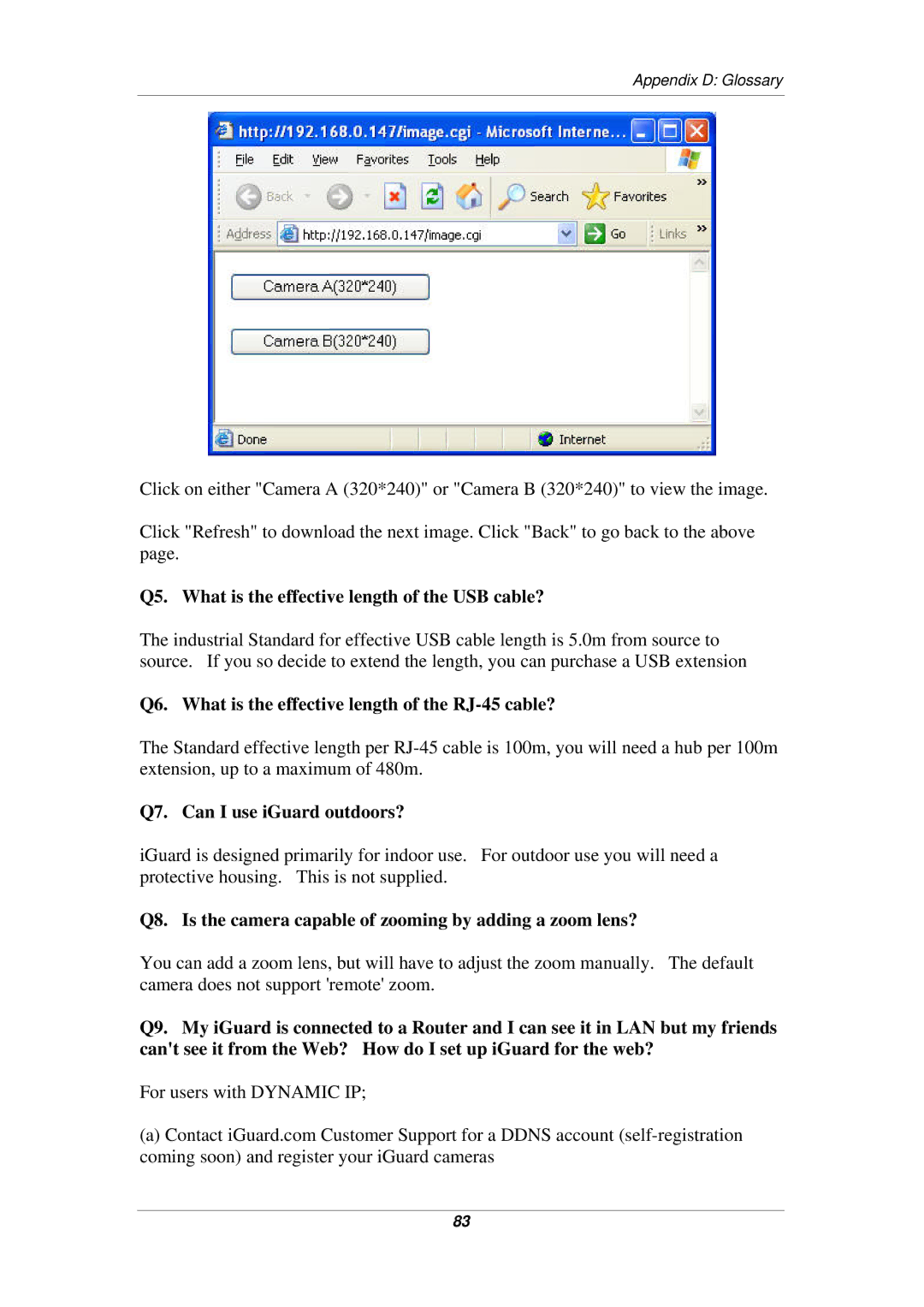 Micon IP-220E manual Q5. What is the effective length of the USB cable? 