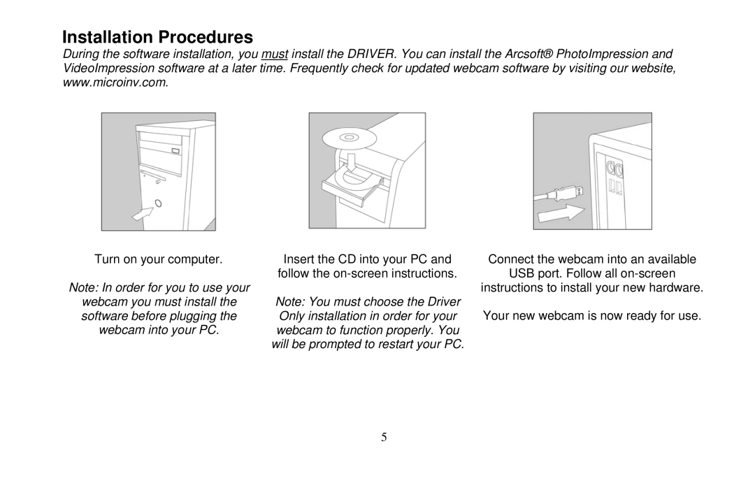 Micro Innovations IC435C user manual Installation Procedures 