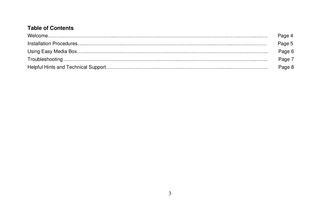 Micro Innovations IC455C user manual Table of Contents 