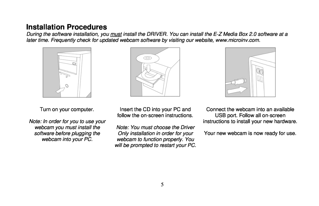 Micro Innovations IC455C user manual Installation Procedures 
