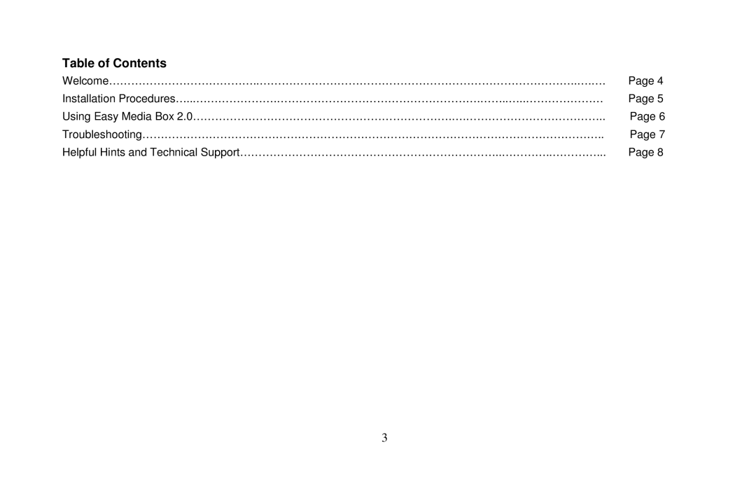 Micro Innovations IC460C user manual Table of Contents 