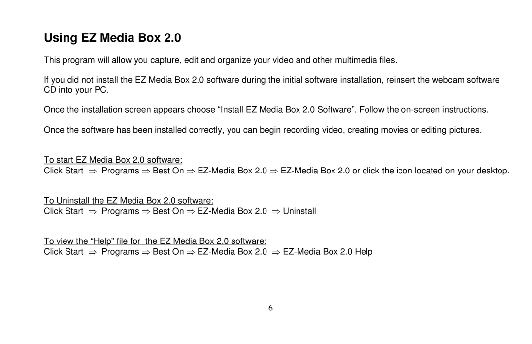 Micro Innovations IC460C user manual Using EZ Media Box 