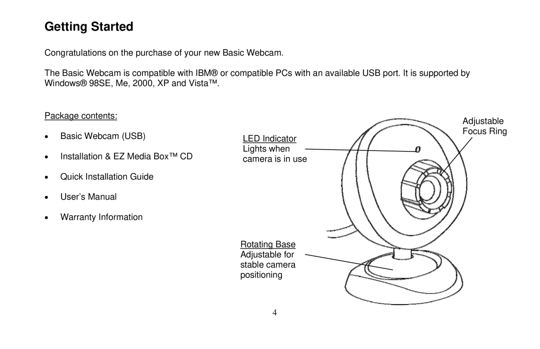 Micro Innovations IC50C user manual Getting Started 