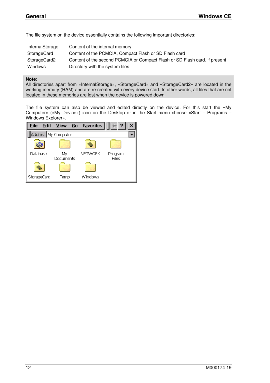 Micro Innovations M000174-19 manual General Windows CE 