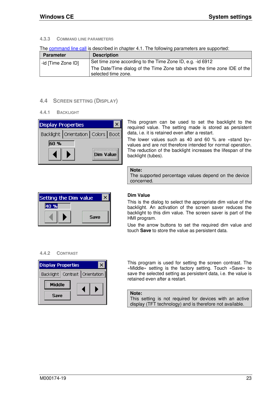 Micro Innovations M000174-19 manual Screen Setting Display, Dim Value 