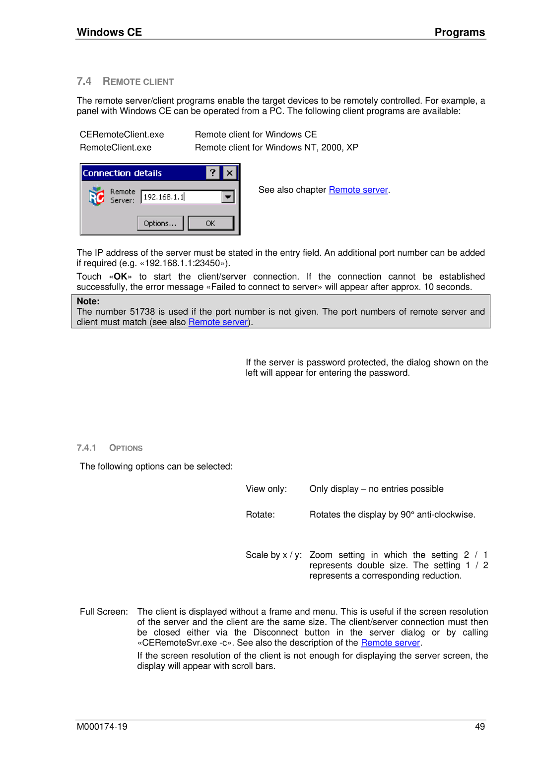 Micro Innovations M000174-19 manual Remote Client 