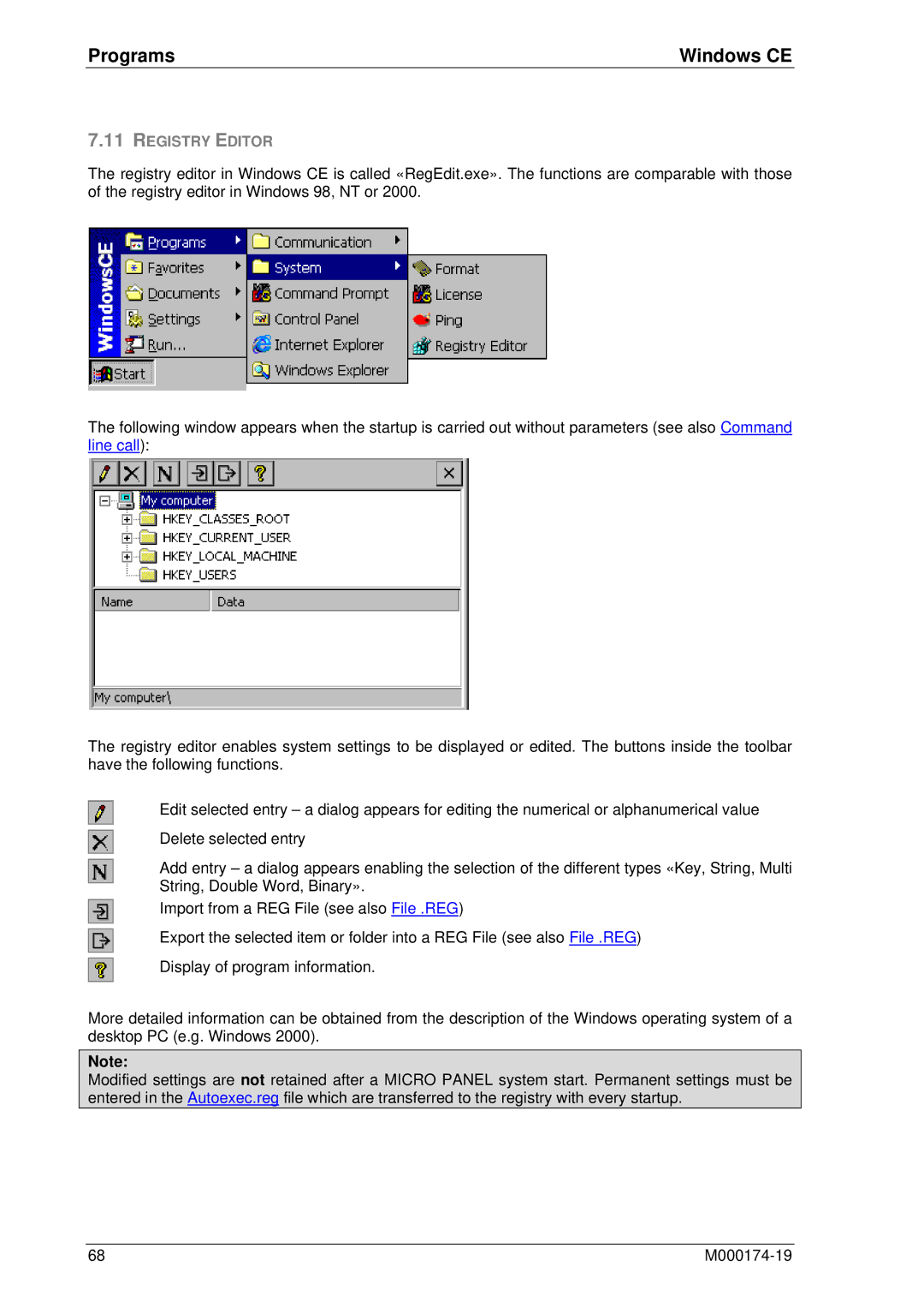 Micro Innovations M000174-19 manual Registry Editor 