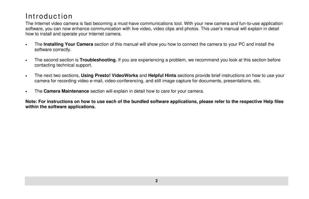 Micro Innovations Micro WebCam user manual Introduction 