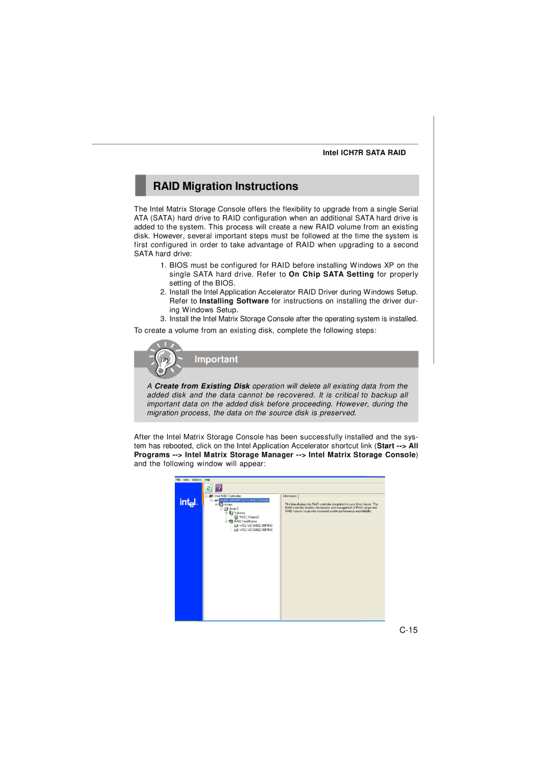 Micro Star  Computer G31M manual RAID Migration Instructions 