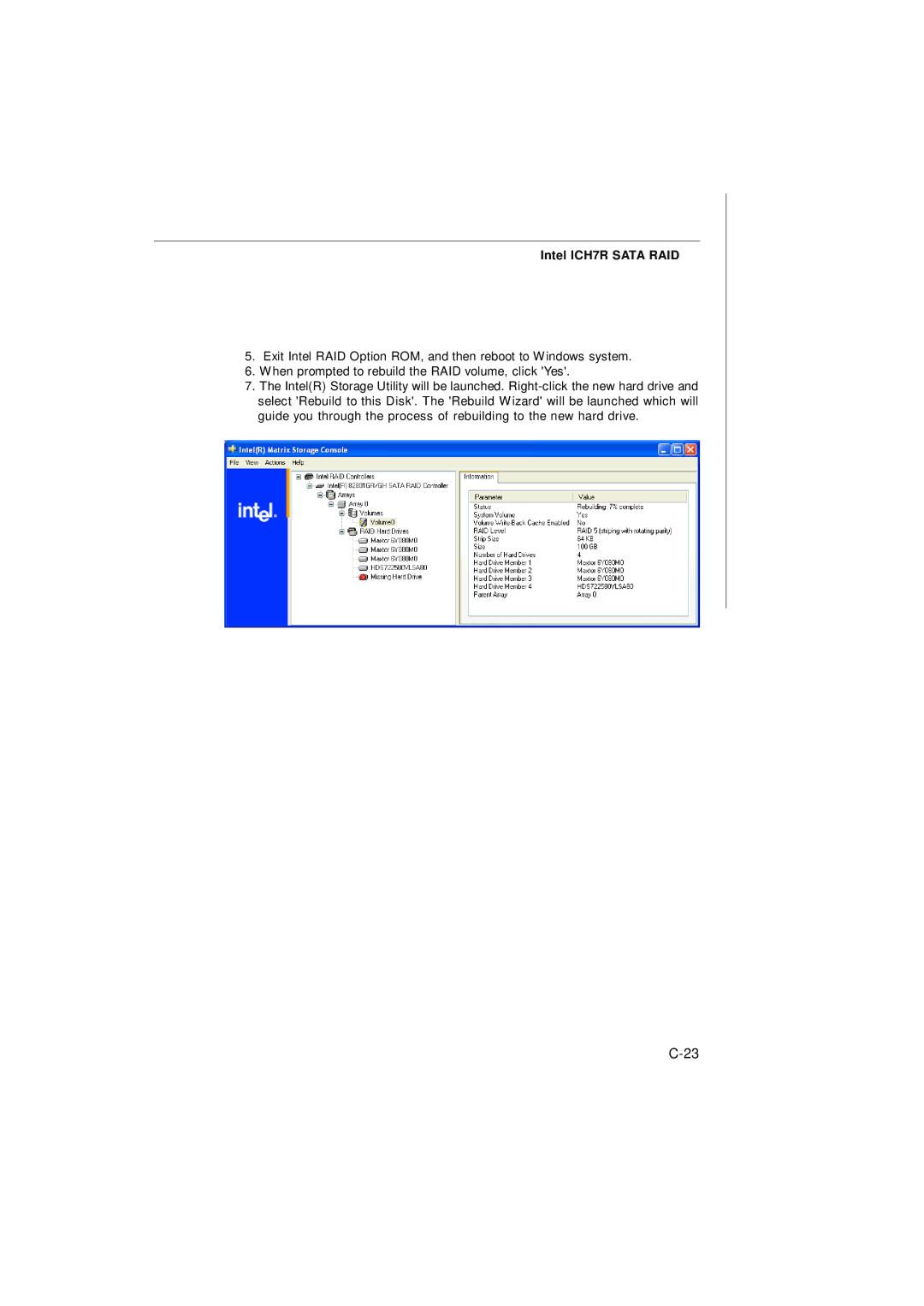 Micro Star  Computer G31M manual Intel ICH7R Sata RAID 